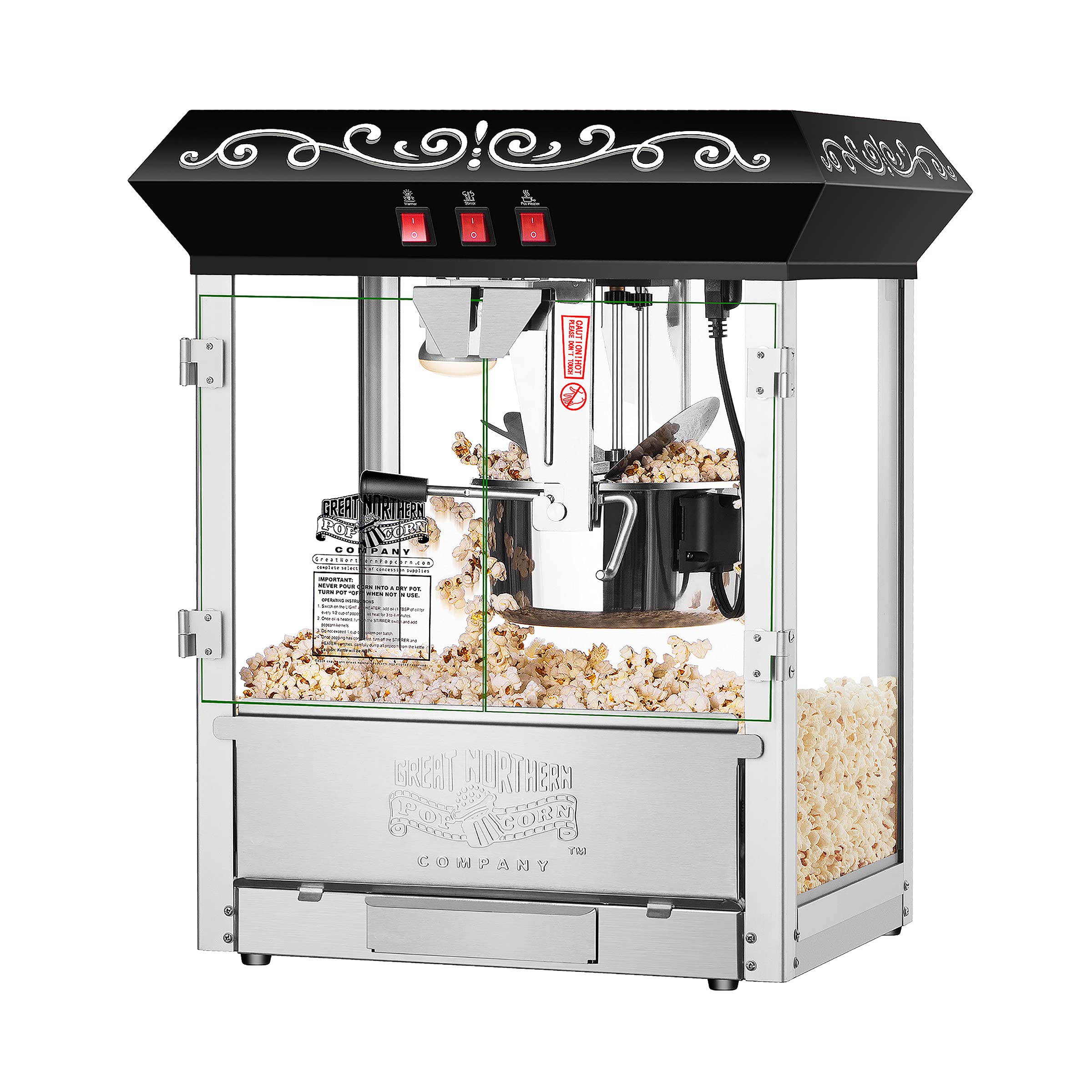 Máquina de Palomitas Great Northern Perfect Popper 300 Ml Negro - Venta Internacional