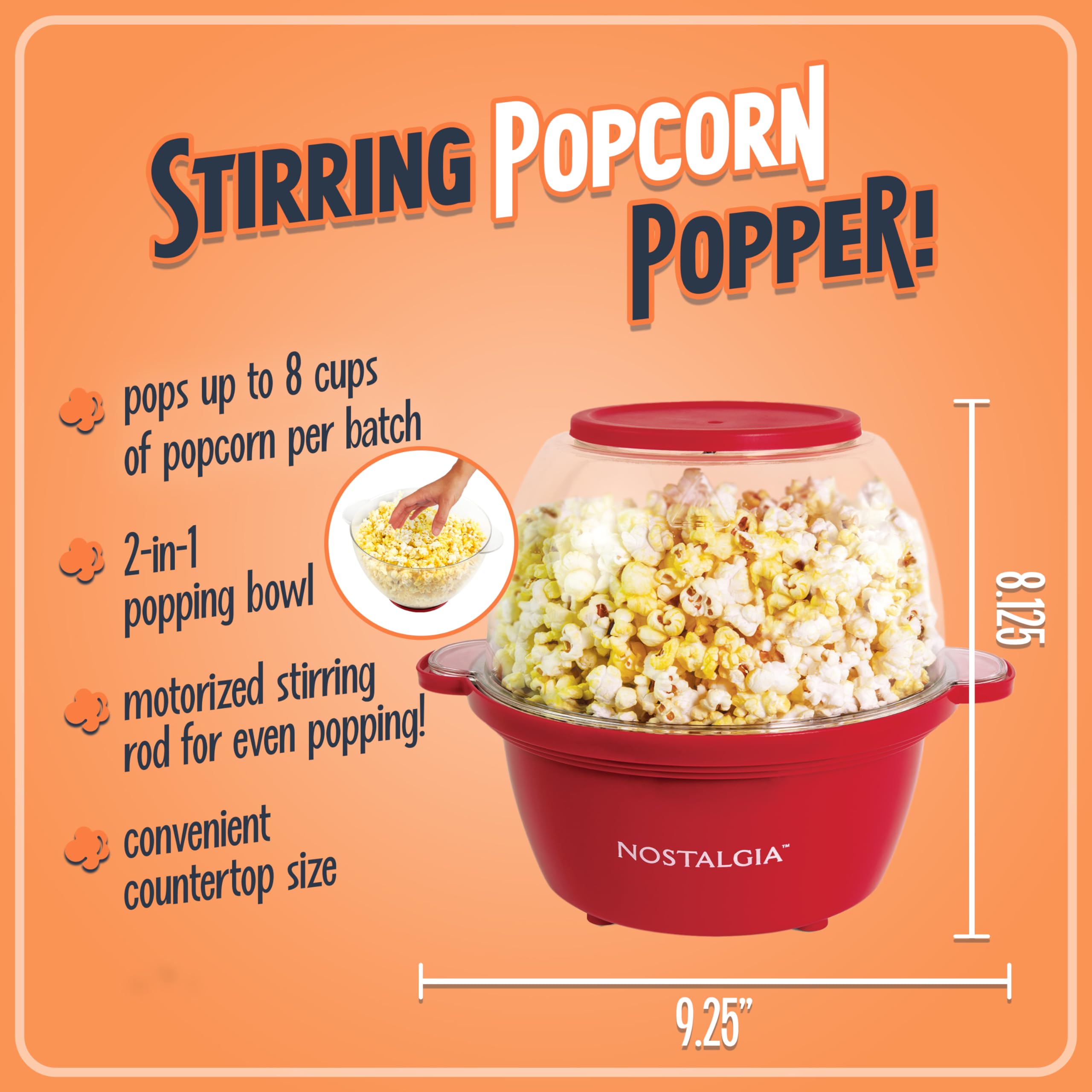 Foto 3 pulgar | Máquina para Hacer Palomitas Nostalgia Rojo 2 L - Venta Internacional