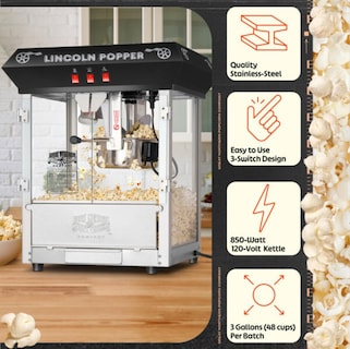 Foto 2 | Máquina de Palomitas Great Northern Lincoln De 8 Onzas Con Accesorios - Venta Internacional