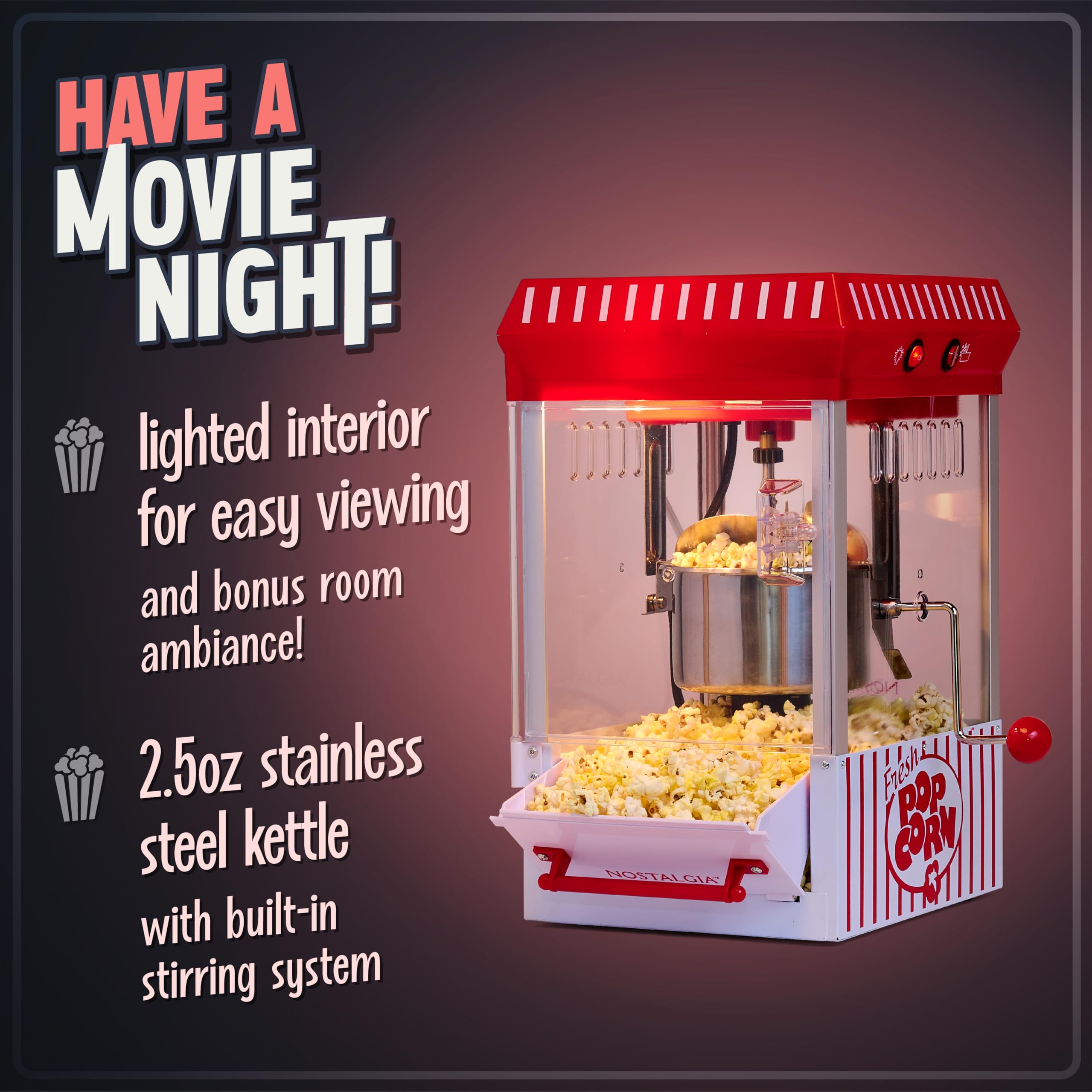 Foto 4 pulgar | Maquina Popcorn Maker Nostalgia Professional - Venta Internacional