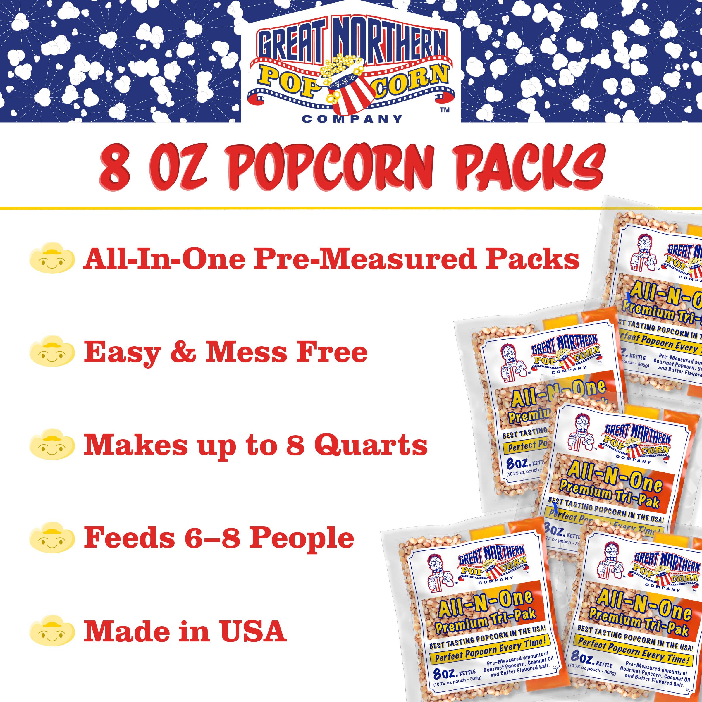 Foto 4 pulgar | Popcorn Great Northern Popcorn, Todo En Uno, 10.75 Oz, 24 Cajas - Venta Internacional.