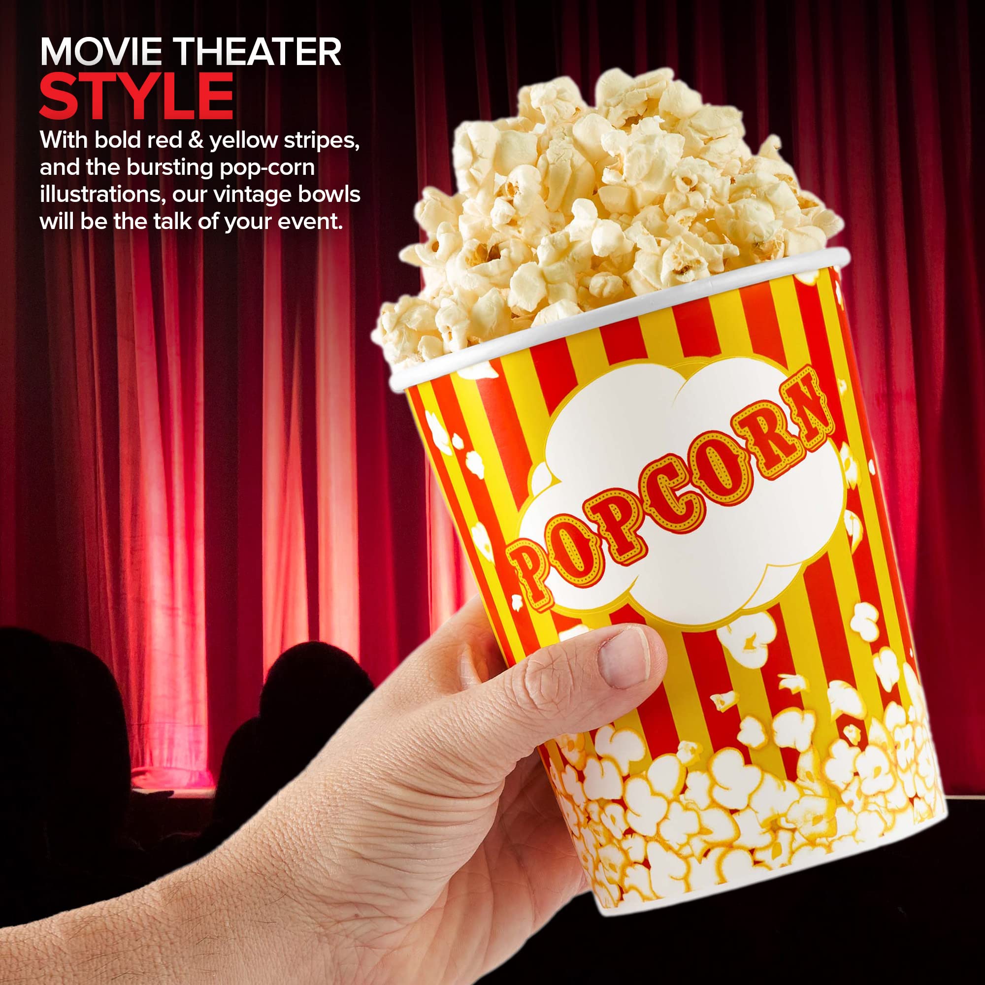 Foto 5 pulgar | Cubos Para Palomitas Stock Your Home  32 Oz (50 Unidades) Desechables - Venta Internacional.