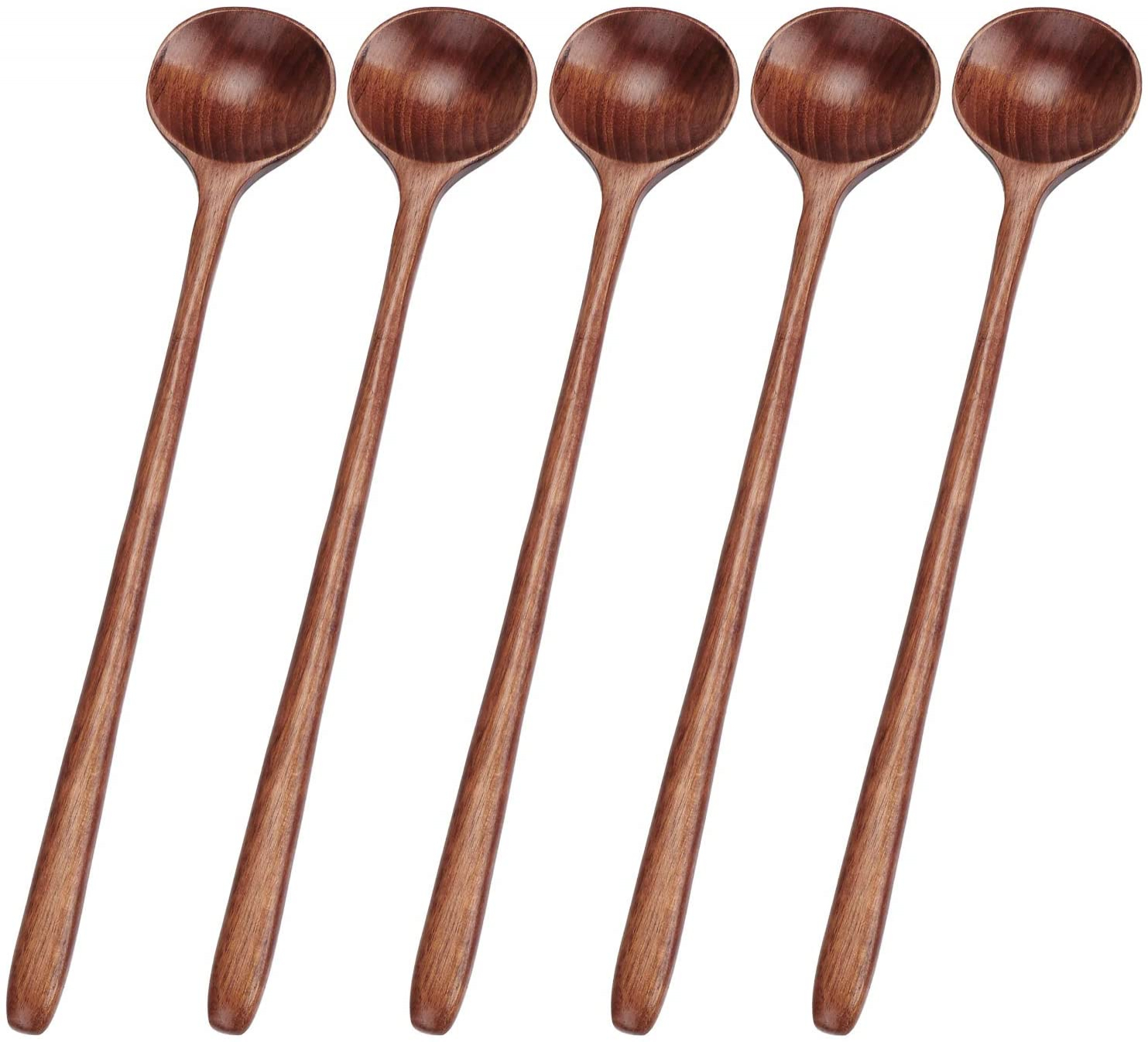 Venta Internacional- Juego de Cucharas de Madera para Sopa Jieyou Long Nanmu Wood 5 Piezas