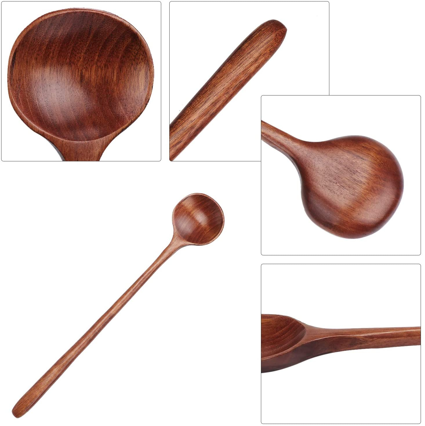 Foto 5 pulgar | Venta Internacional- Juego de Cucharas de Madera para Sopa Jieyou Long Nanmu Wood 5 Piezas