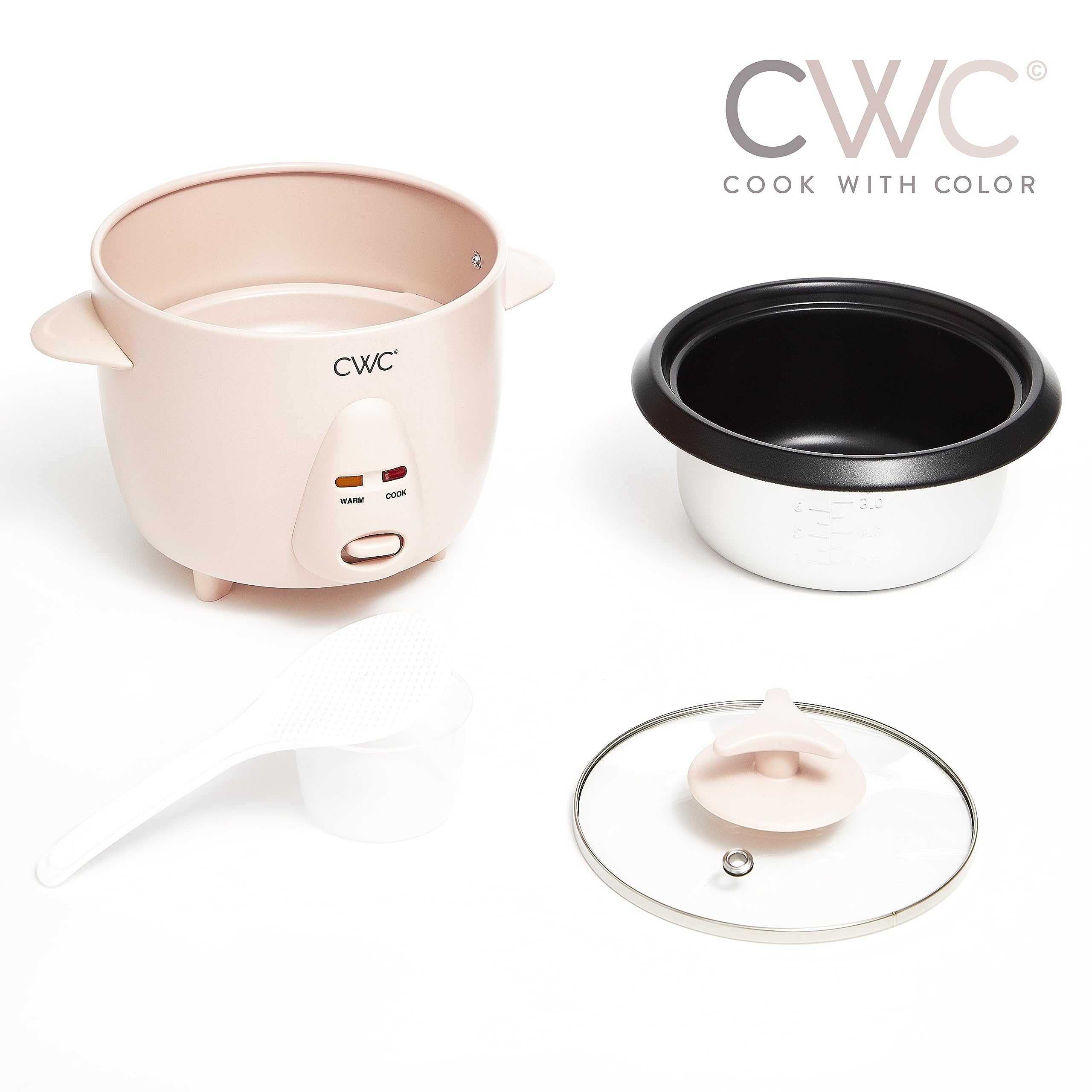 Foto 5 pulgar | Arrocera Cook With Color, 6 Tazas, 300 W, Cocina 0.6 L, Rosa - Venta Internacional.