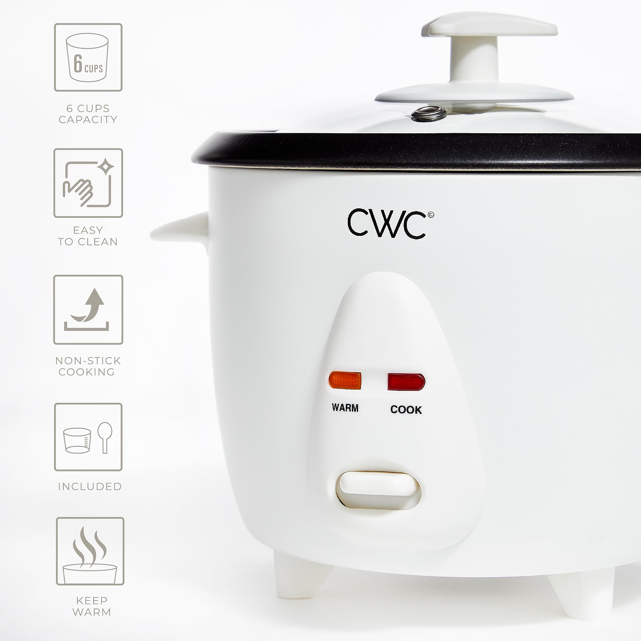 Foto 3 pulgar | Arrocera Cook With Color, 6 Tazas, 300 W, Cocina 0.6 L Para 6 Tazas - Venta Internacional.