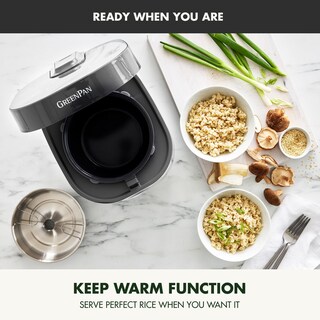 Foto 5 | Arrocera Eléctrica Greenpan, Reductora De Carbohidratos, 4 Tazas, Negra - Venta Internacional.