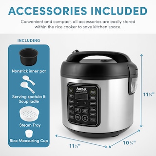 Foto 6 | Máquina Para Cocer Arroz Y Cereales Aroma Housewares Arc-5200sb 2020, 5 L - Venta Internacional.