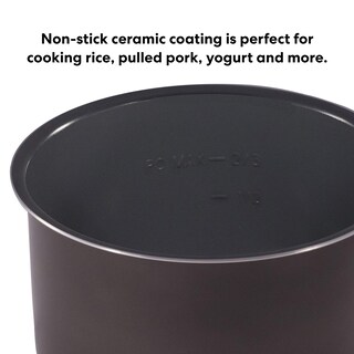 Foto 2 | Cooking Pot Instant Pot, 3 Litros, Cerámica, Antiadherente, Para Arroz, Color Negro - Venta Internacional.
