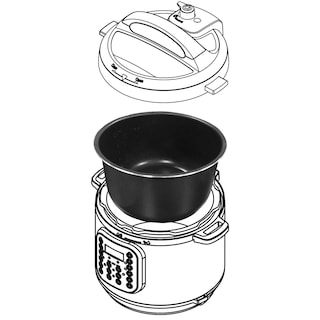 Foto 5 | Cooking Pot Instant Pot, 3 Litros, Cerámica, Antiadherente, Para Arroz, Color Negro - Venta Internacional.