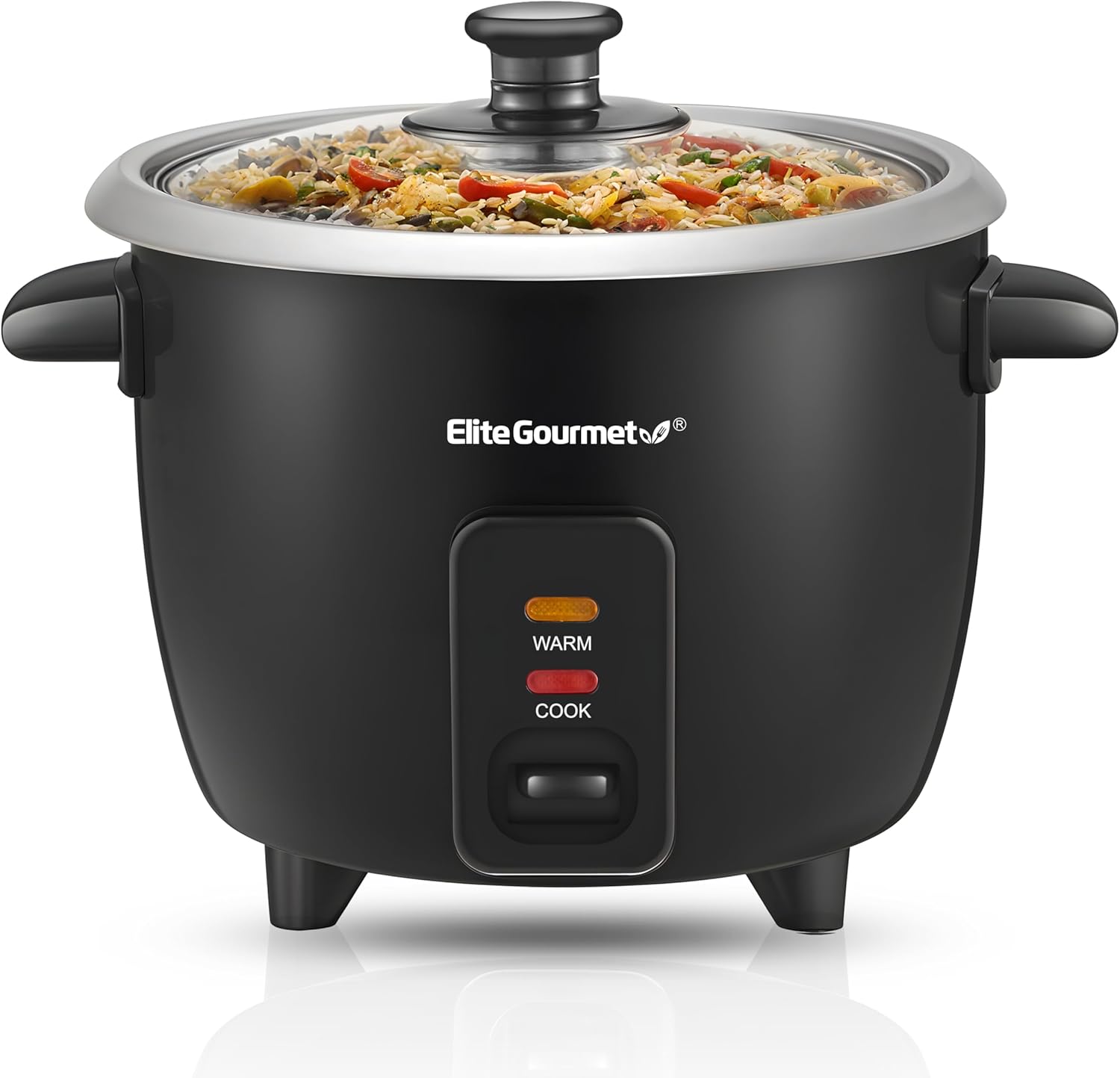 Arrocera Eléctrica 6 Tazas Acero Inoxidable Elite Gourmet Color Negro Frecuencia 60