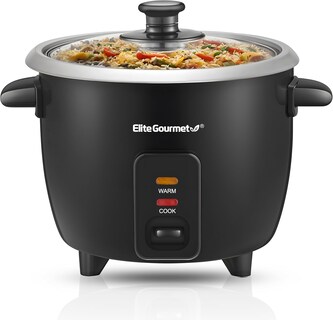 Foto 1 | Arrocera Eléctrica 6 Tazas Acero Inoxidable Elite Gourmet Color Negro Frecuencia 60