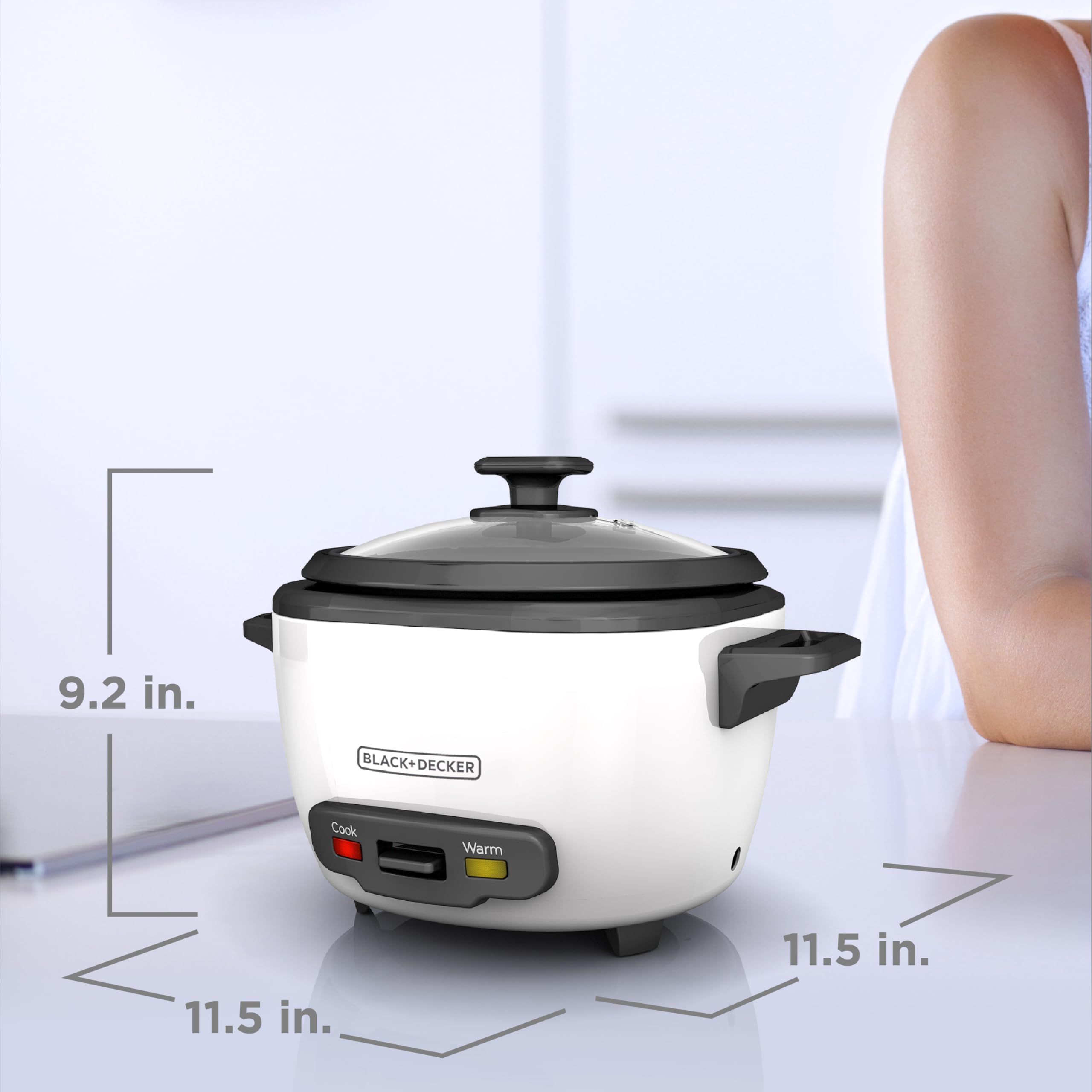 Foto 8 pulgar | Olla Arrocera Black+decker, 16 Tazas, 8 Tazas, Sin Cocinar, Cesta Para Cocinar Al Vapor - Venta Internacional.
