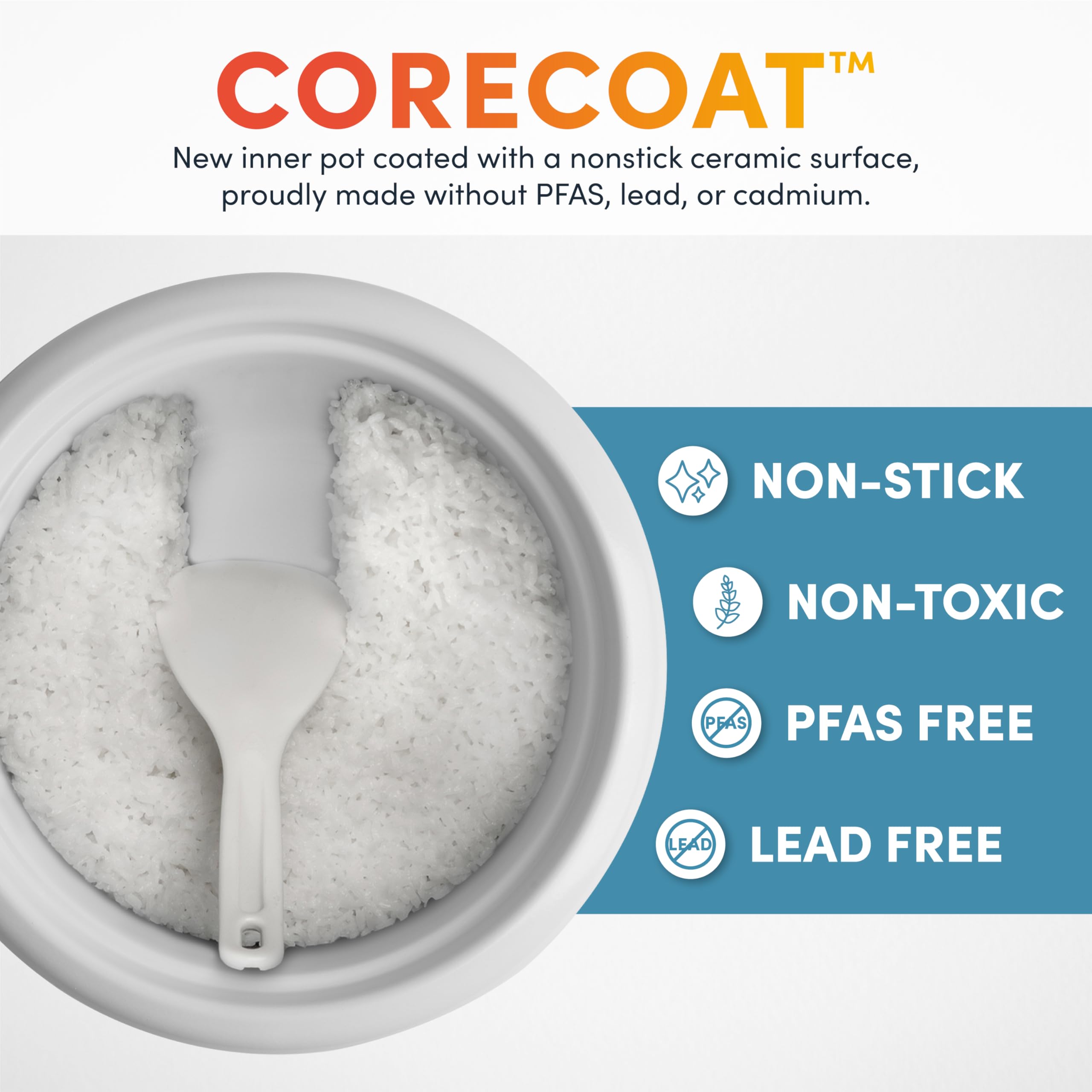 Foto 6 pulgar | Arrocera Aroma Corecoat 1l (4 Tazas Cocidas, 2 Tazas Crudas) - Venta Internacional.