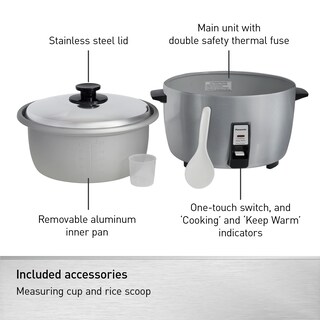 Foto 5 | Arrocera Panasonic Sr-42hzp Para 46 Tazas (cocida), Color Plateado - Venta Internacional.