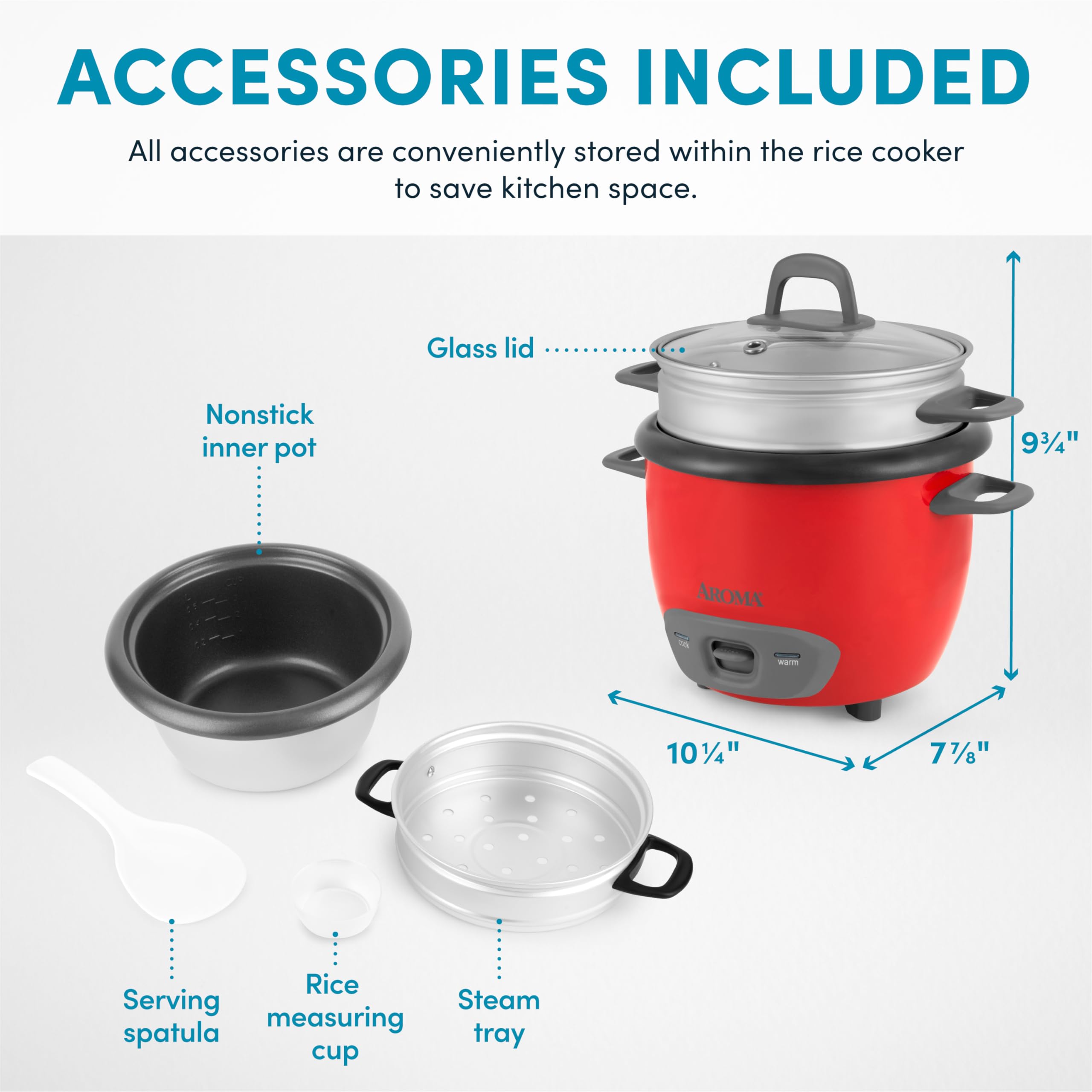Foto 4 | Arrocera Y Vaporera Aroma Housewares Arc-743-1ngr - Venta Internacional.