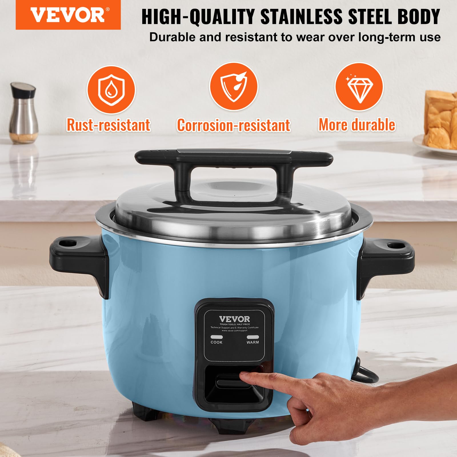 Foto 2 | Arrocera Vevor Commercial  8 45 Cuartos De Galón/8 Litros  40 Tazas Con Olla Antiadherente - Venta Internacional.