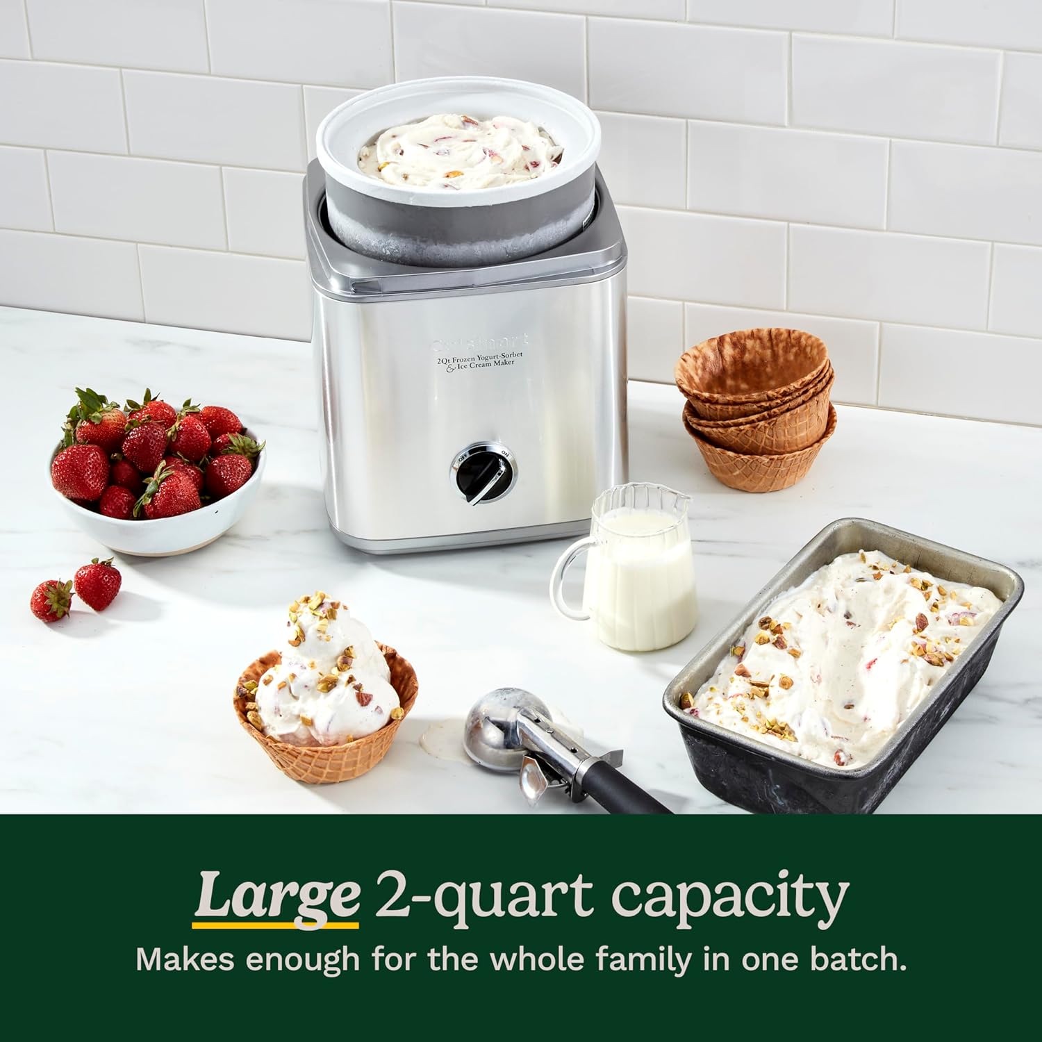 Foto 5 pulgar | Máquina De Helados Cuisinart Ice-30bcp1 Automática Con Capacidad De 2 Litros Carcaza Metálica Plata