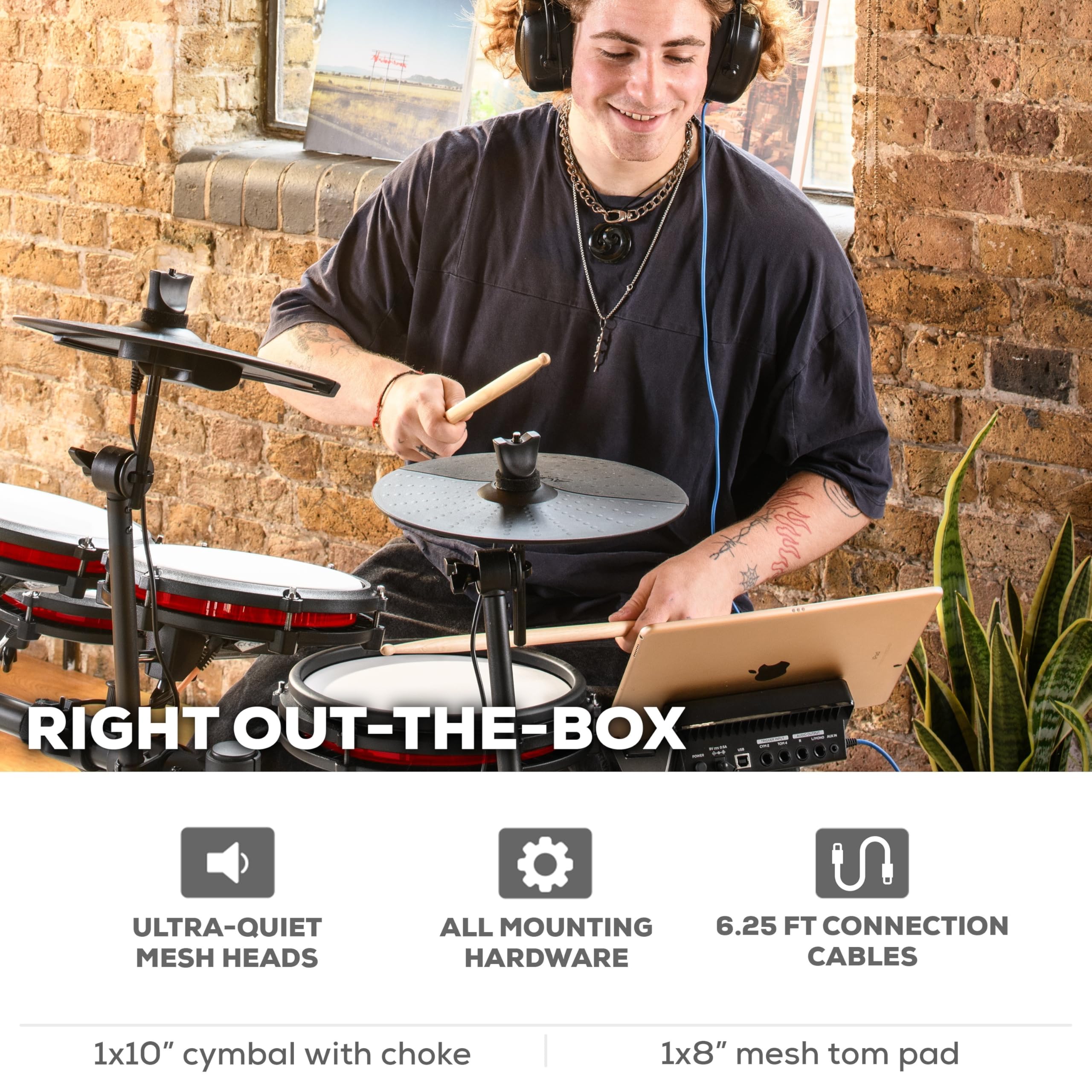 Foto 6 | Set De Batería Expansion Alesis Nitro Max Con Mesh Tom Pad Y 10 Platillos - Venta Internacional.