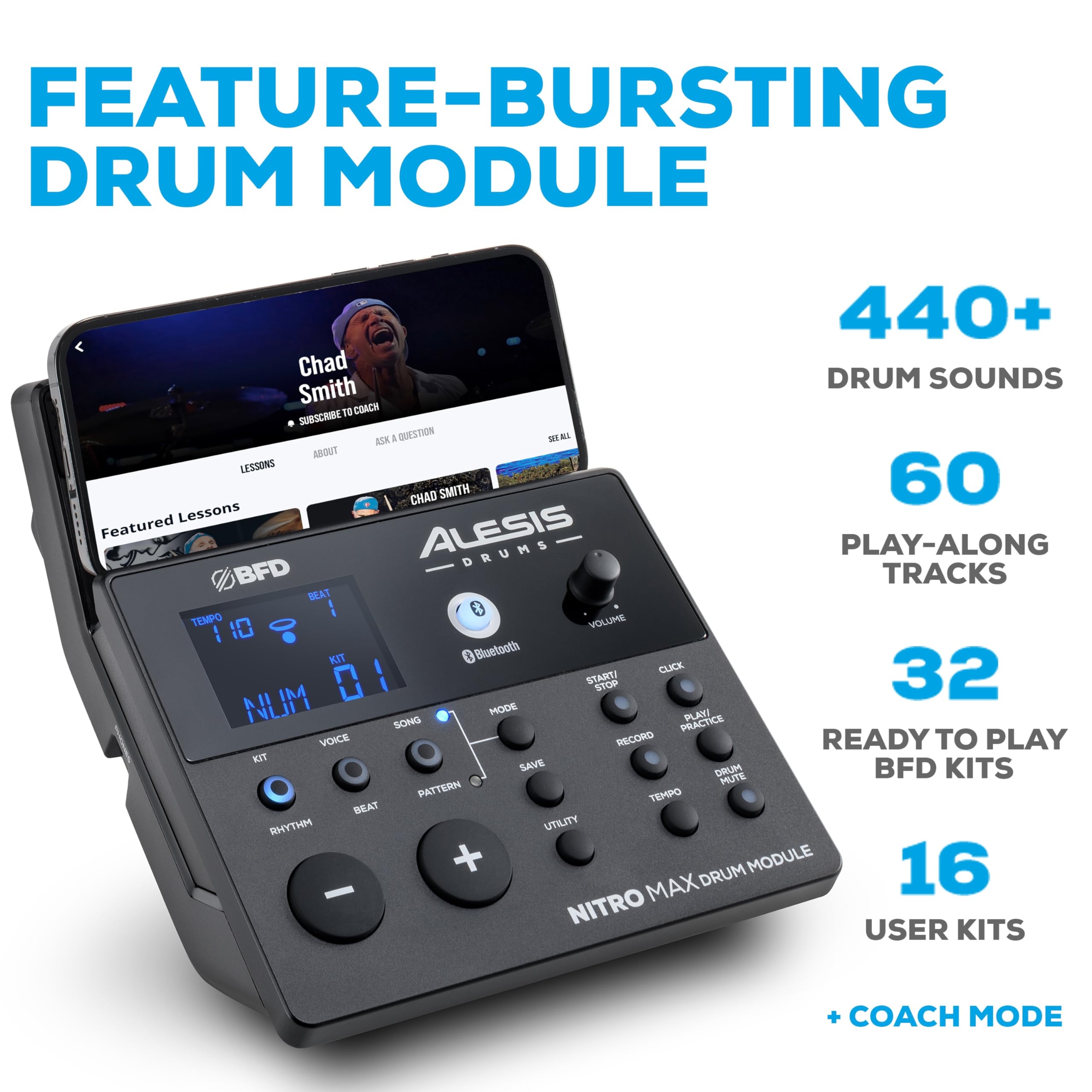 Foto 4 pulgar | Batería Eléctrica Alesis Nitro Max Kit Con Almohadillas De Malla Silenciosas - Venta Internacional.