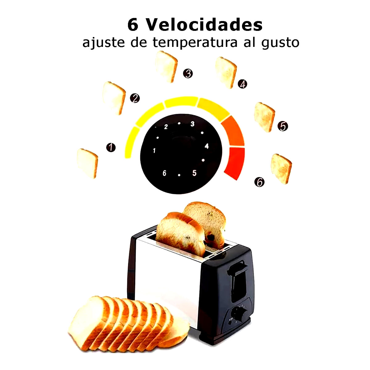 Foto 5 pulgar | Tostador de Pan Sokany con 6 Niveles de Tostado