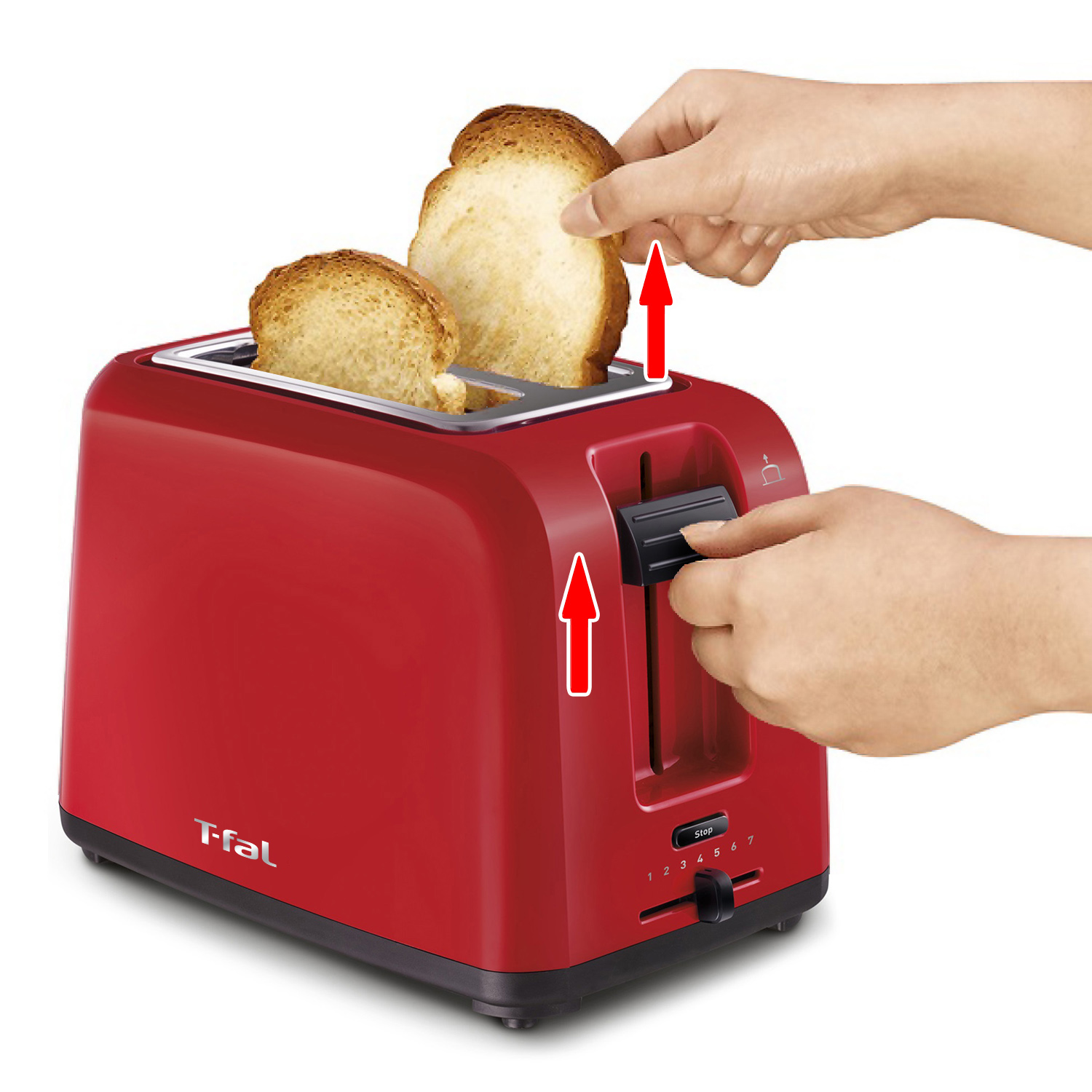 Foto 3 | Tostador Vital Red T-fal 2 Rebanadas Tt1a15mx