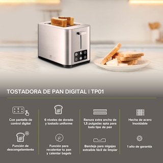 Foto 2 | Tostadora de Pan Avera TP01 color Plata con Panel Digital Ajustable