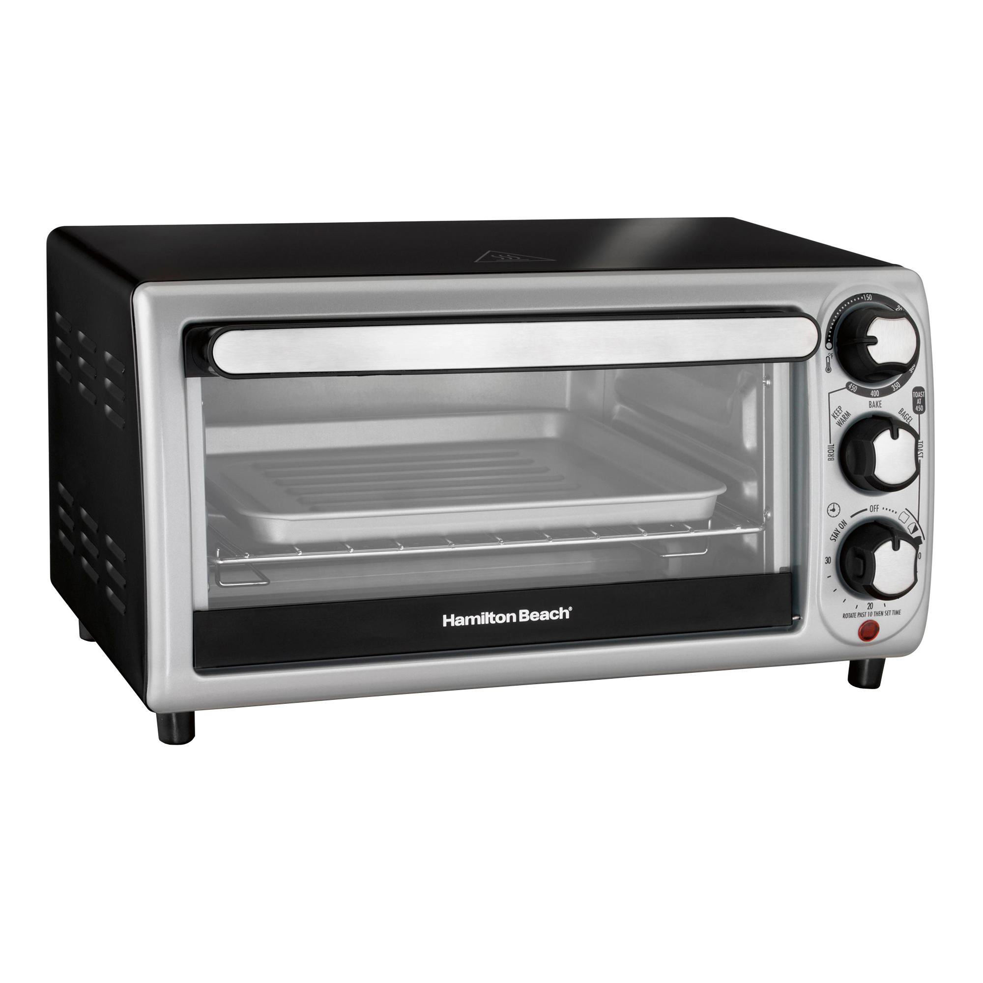 Horno Tostador Hamilton Beach 4 Rebanadas color Plata