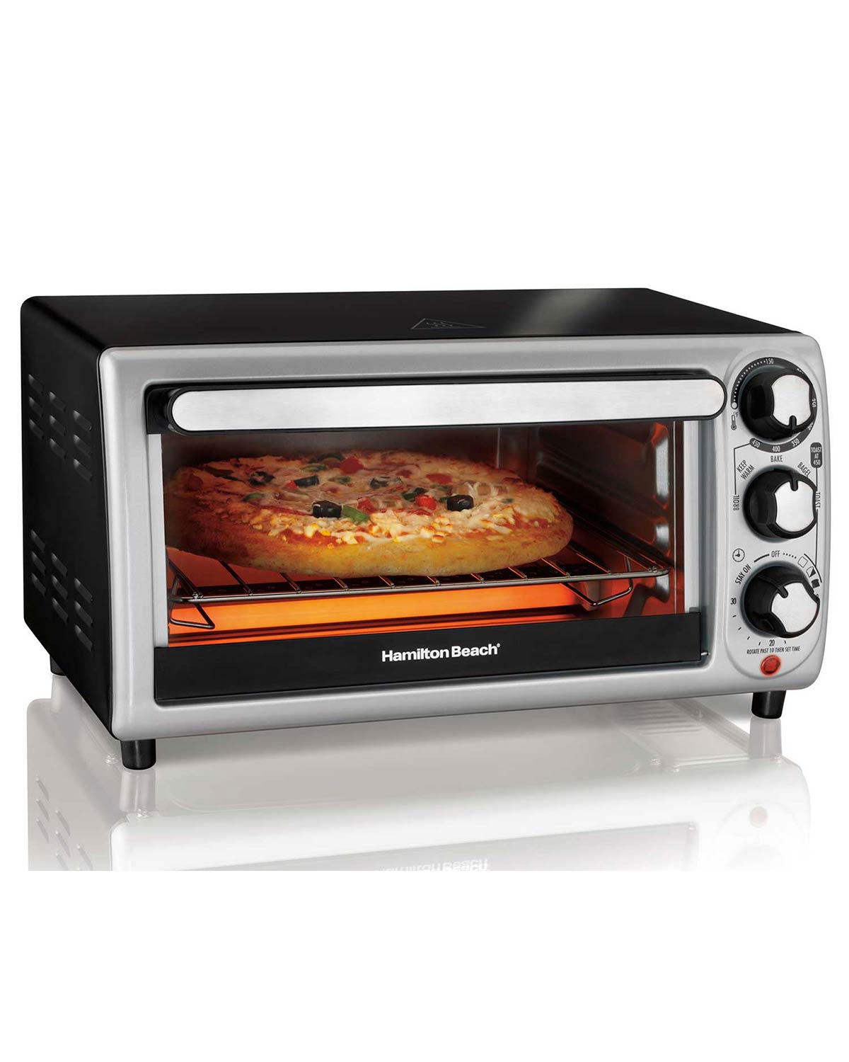 Horno Eléctrico Hamilton Beach 31142 color Negro 4 Rebanadas