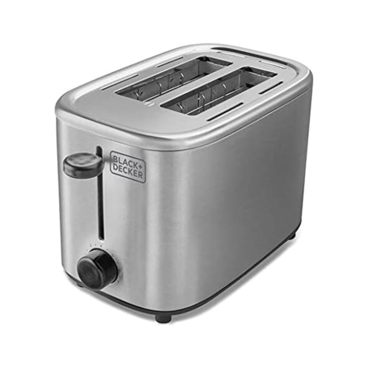 Tostador Black+Decker TR0011SS color Plata 2 Panes Ranura Extraancha $2,738
