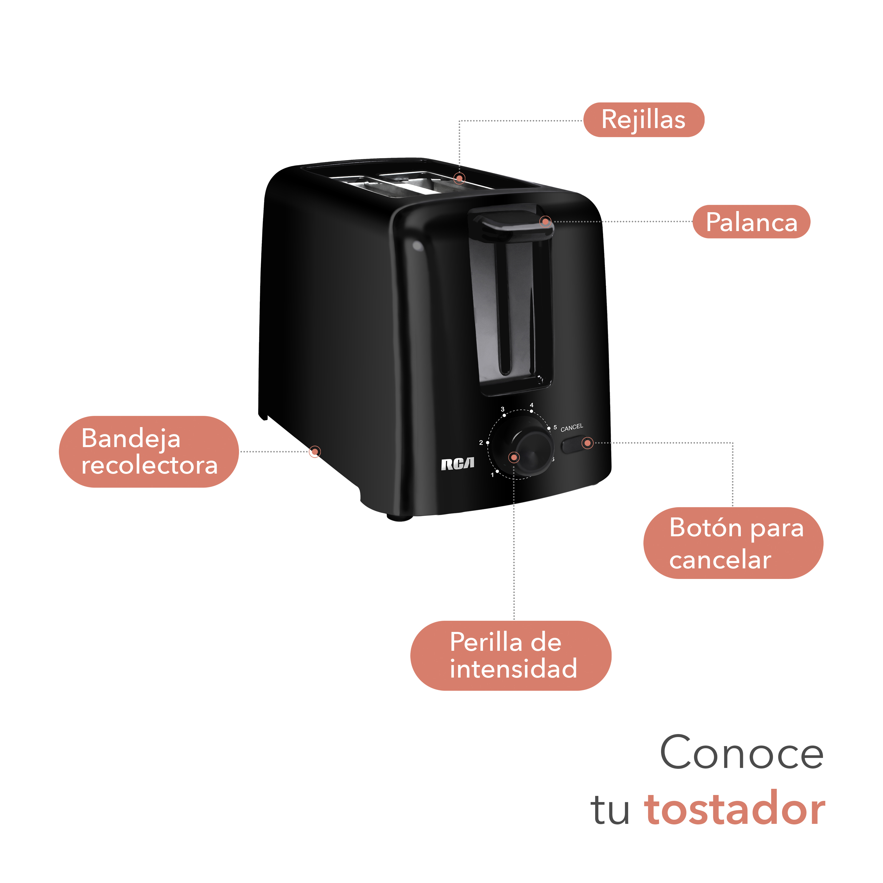 Foto 4 pulgar | Tostador de Pan Rca Negro 6 Niveles de Intensidad