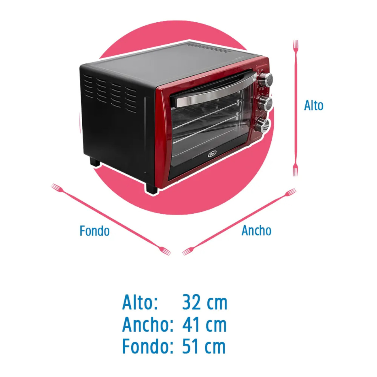 Foto 8 pulgar | Horno Tostador Eléctrico Oster 32 l  6 Funciones Temporizador