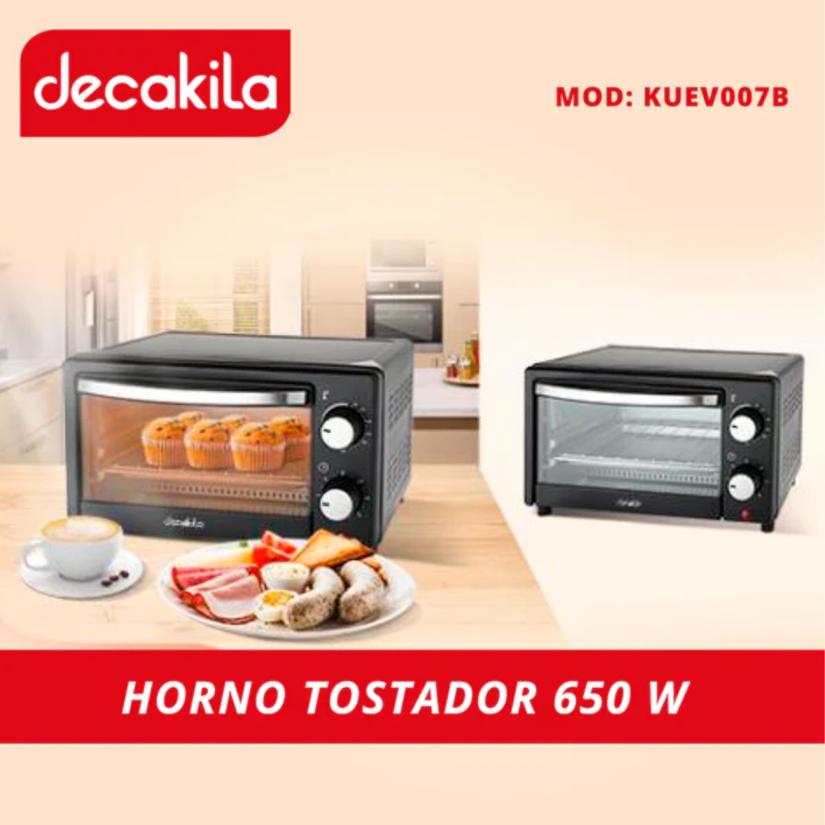 Foto 3 pulgar | Horno Tostador Decakila 10 L Negro