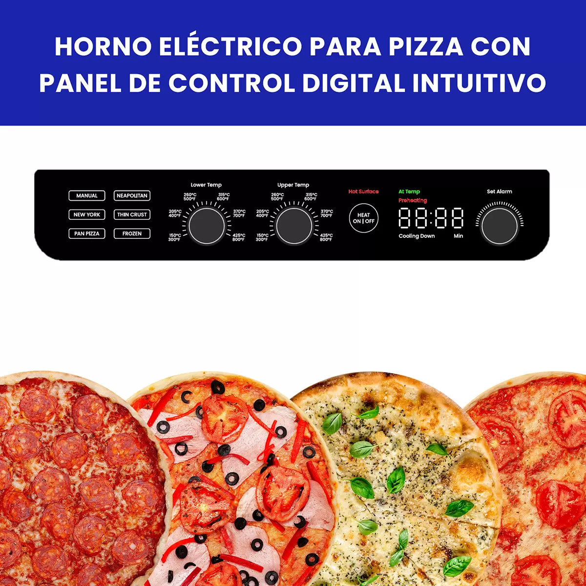 Foto 3 | Horno Eléctrico para Pizza Chefman para Uso en Interiores