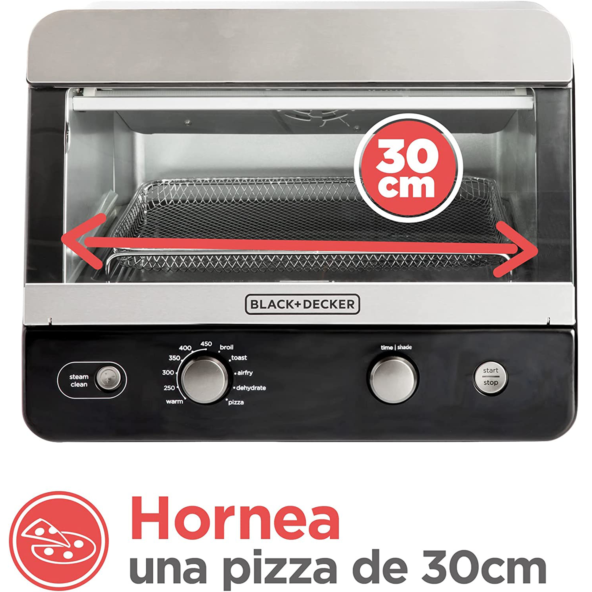 Foto 9 pulgar | Horno Eléctrico Freidora Black+Decker Tod6020b-la 8 Funciones