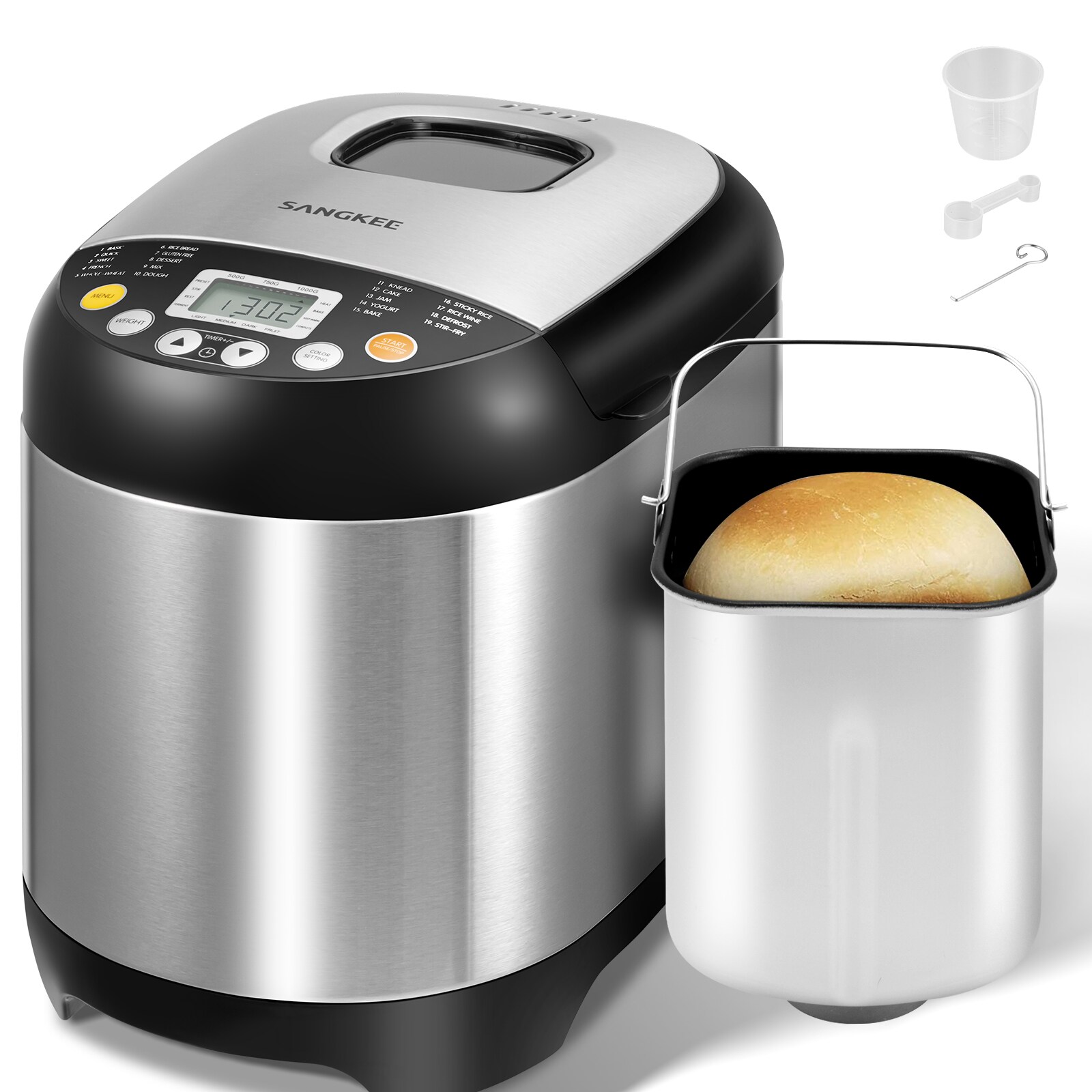 Máquina de Pan 19 en 1 Sangkee Horno Tostador de Acero Inoxidable K10174 $1,866