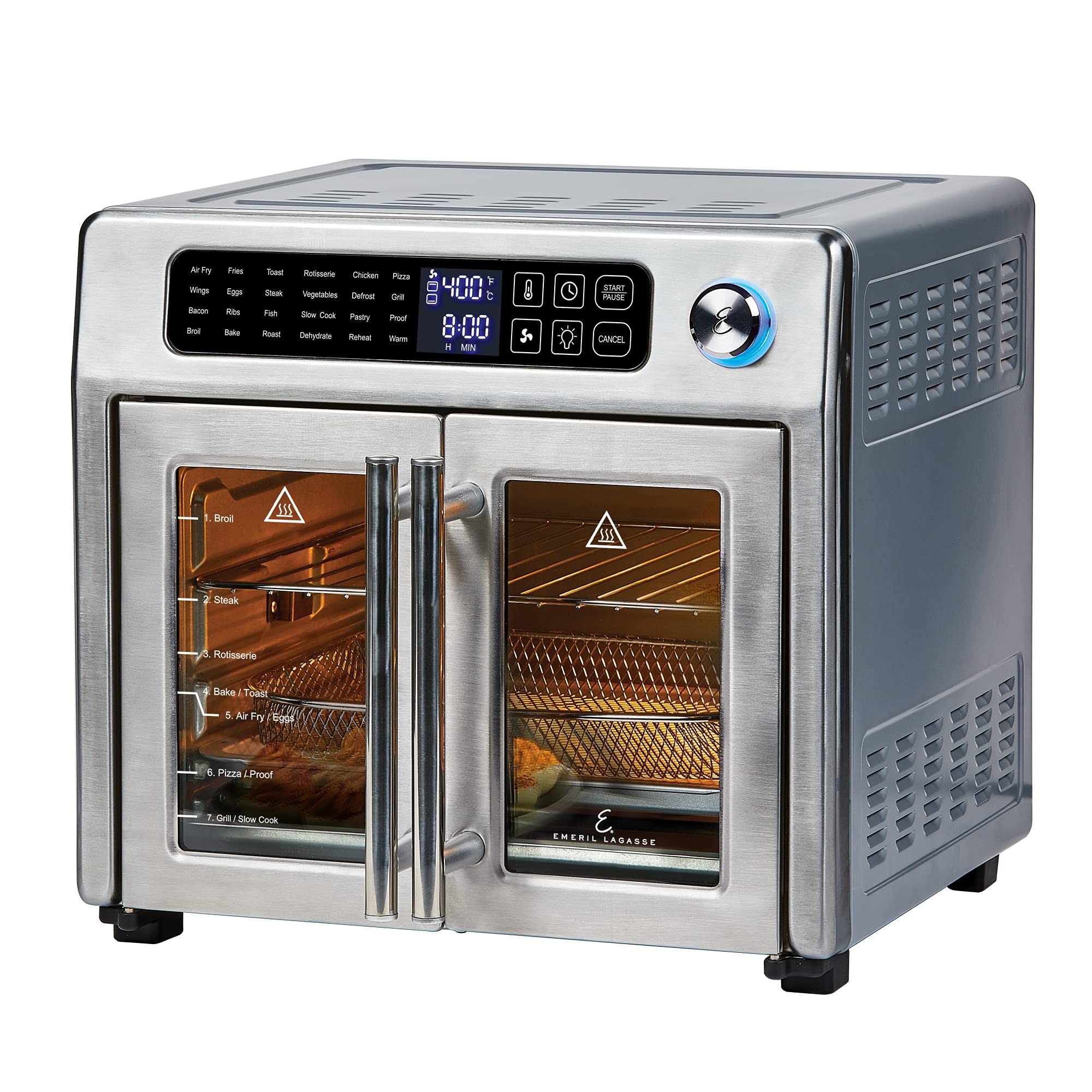 Horno Tostador de Convección Air Fryer 26 l Emeril Lagasse SS - Venta Internacional $8,784