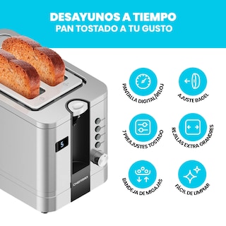 Foto 4 | Chefman - Tostador Digital De 2 Rebanadas