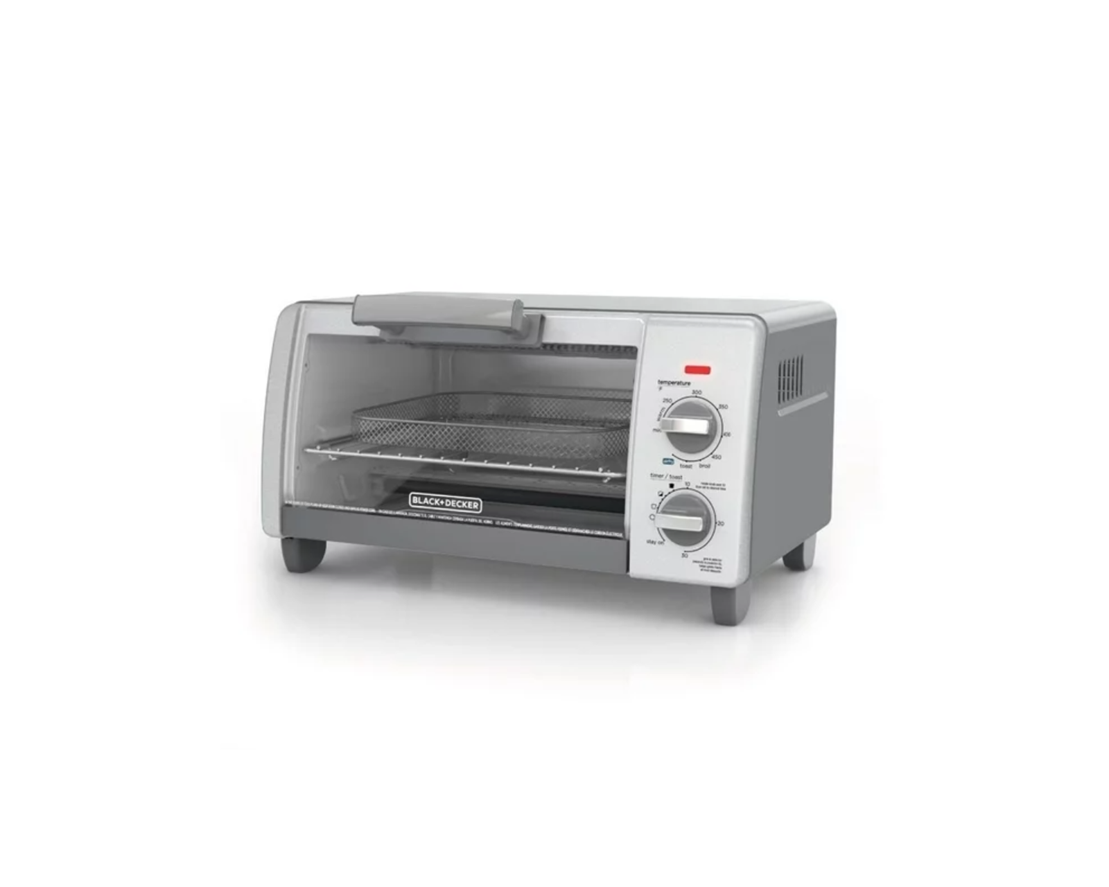 Foto 3 pulgar | Horno Tostador 4 Rebanadas con Freidora de Aire Black&Decker To1785sg-la Plateado