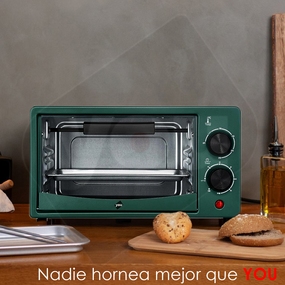 Foto 8 pulgar | Horno Electrico De Mesa Doble Resistencia 7 Litros 600w You