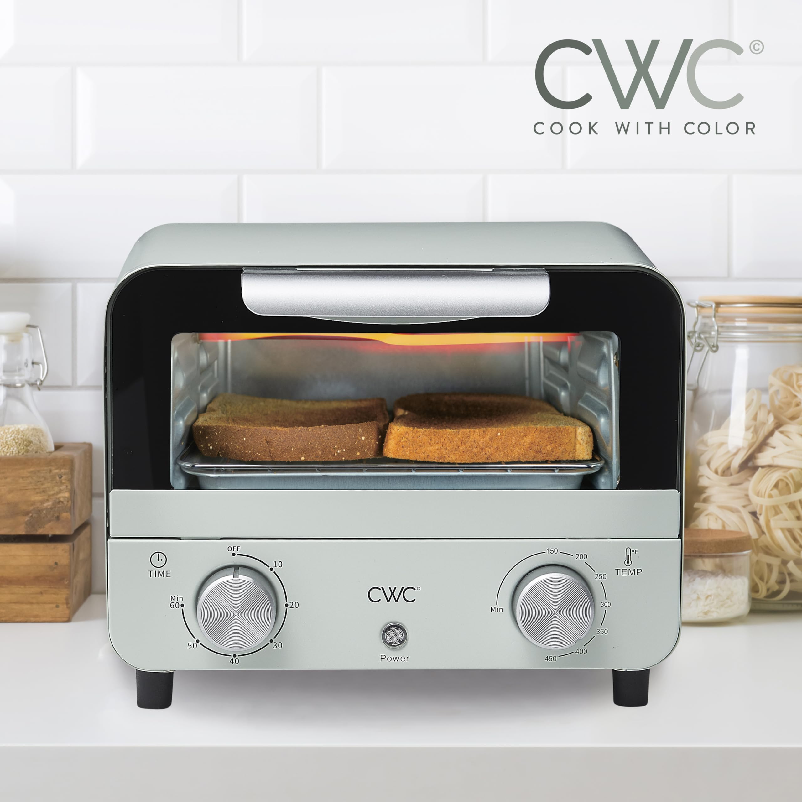 Foto 7 pulgar | Horno Tostador Cook With Color Mini 600 W de Potencia 450 °f Sage - Venta Internacional