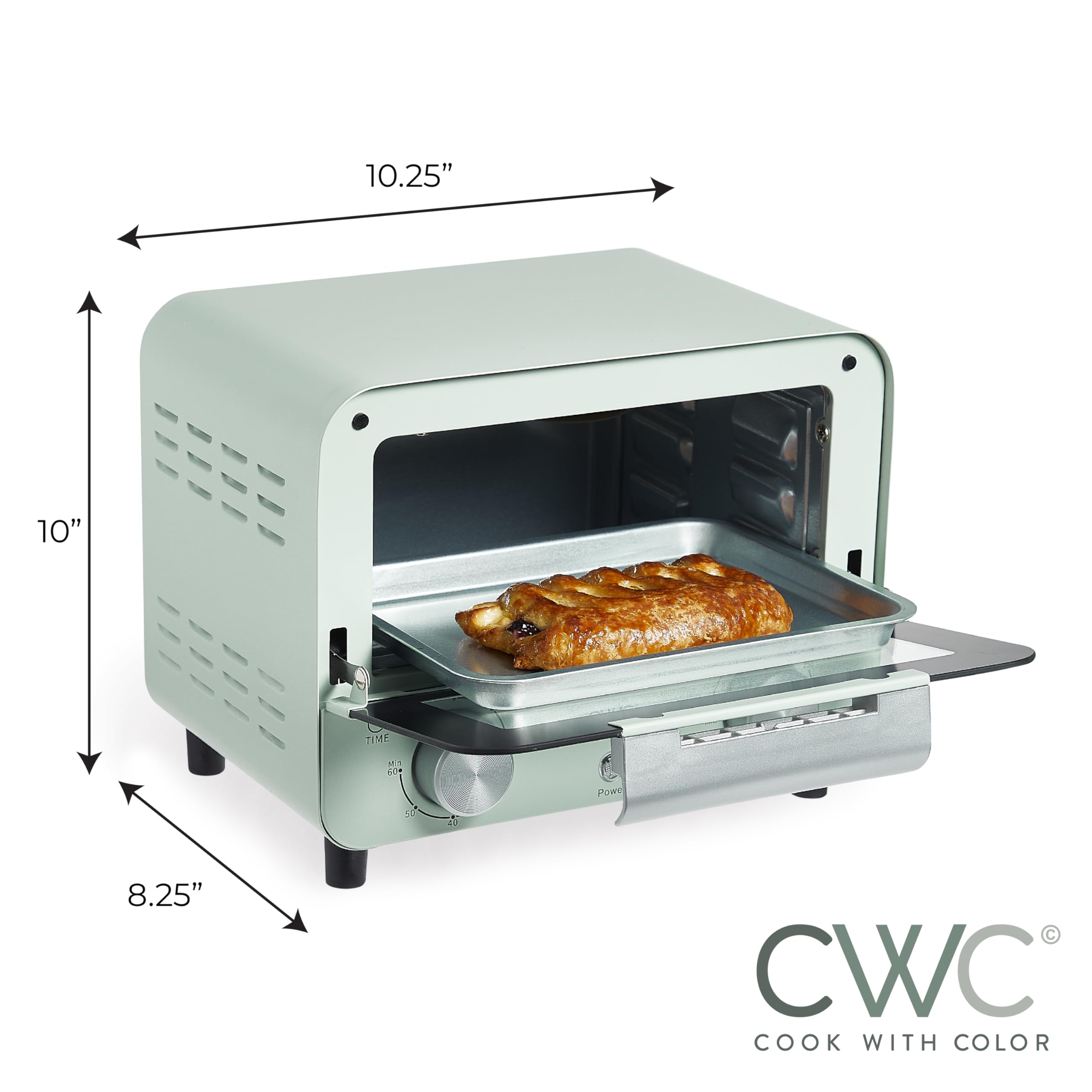 Foto 8 pulgar | Horno Tostador Cook With Color Mini 600 W de Potencia 450 °f Sage - Venta Internacional