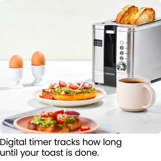 Foto 4 | Tostadora Chefman Digital de Acero Inoxidable 2 Rebanadas - Venta Internacional