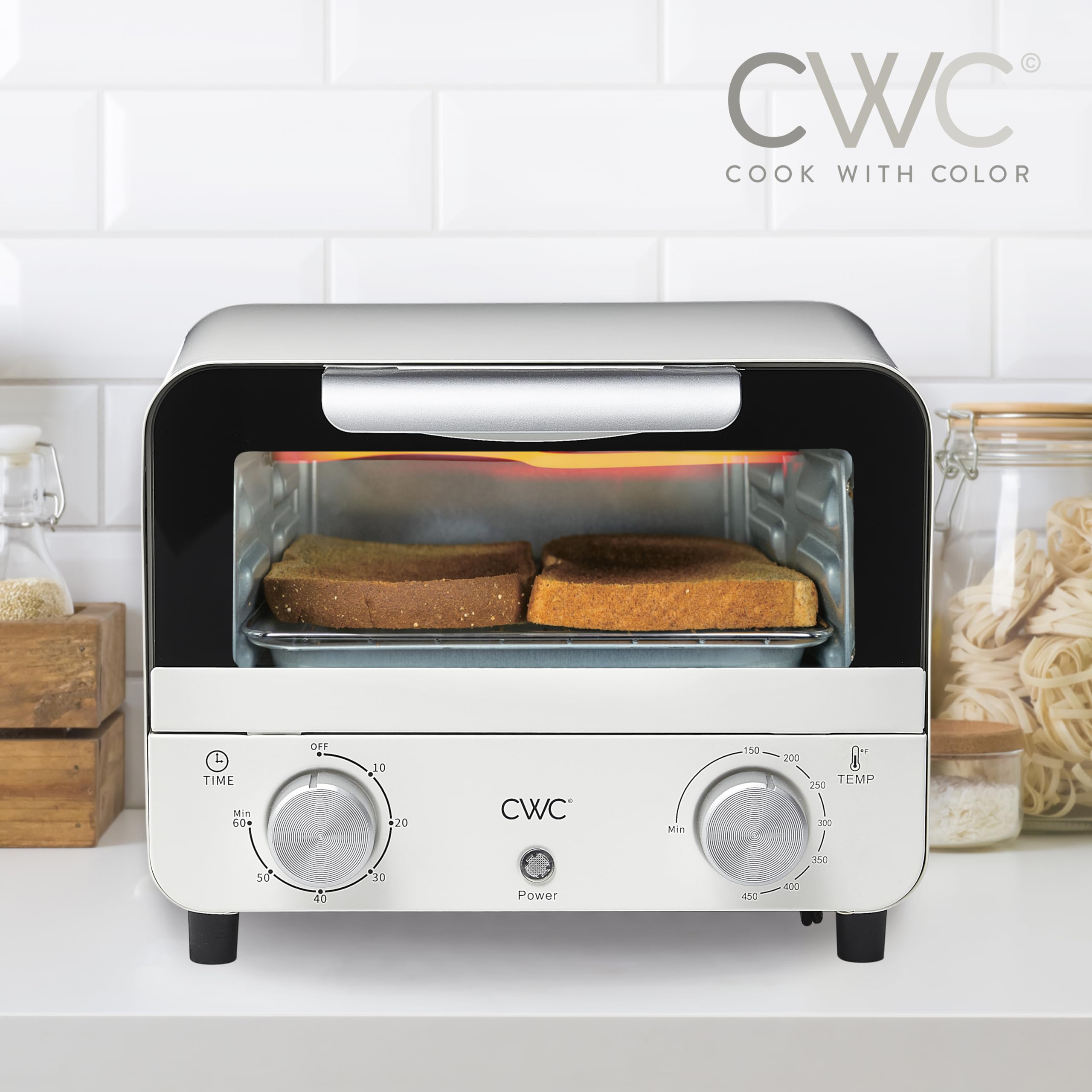 Foto 7 pulgar | Horno Tostador Cook With Color Mini de 600 W de Potencia 450 °f Crema - Venta Internacional