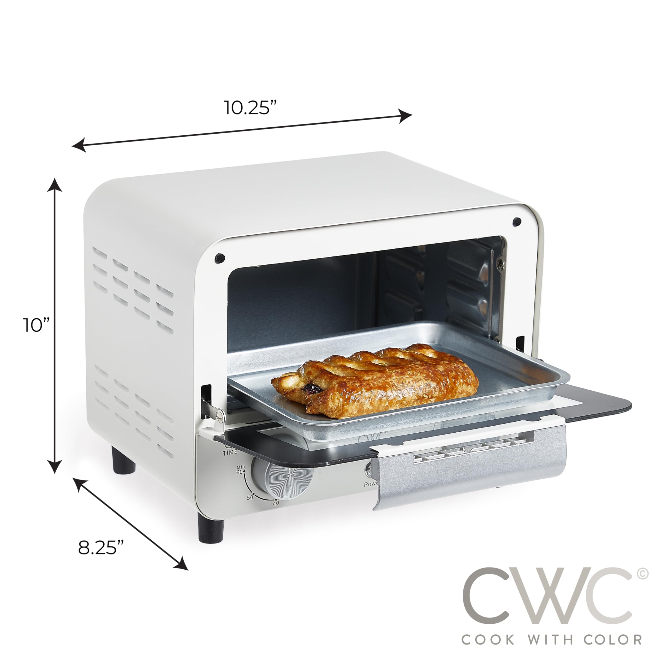 Foto 8 pulgar | Horno Tostador Cook With Color Mini de 600 W de Potencia 450 °f Crema - Venta Internacional