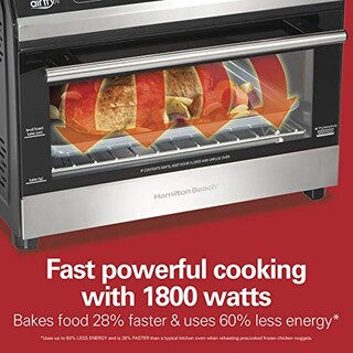 Foto 4 | Horno Tostador de Sobremesa Air Fryer Hamilton Beach 1800w - Venta Internacional