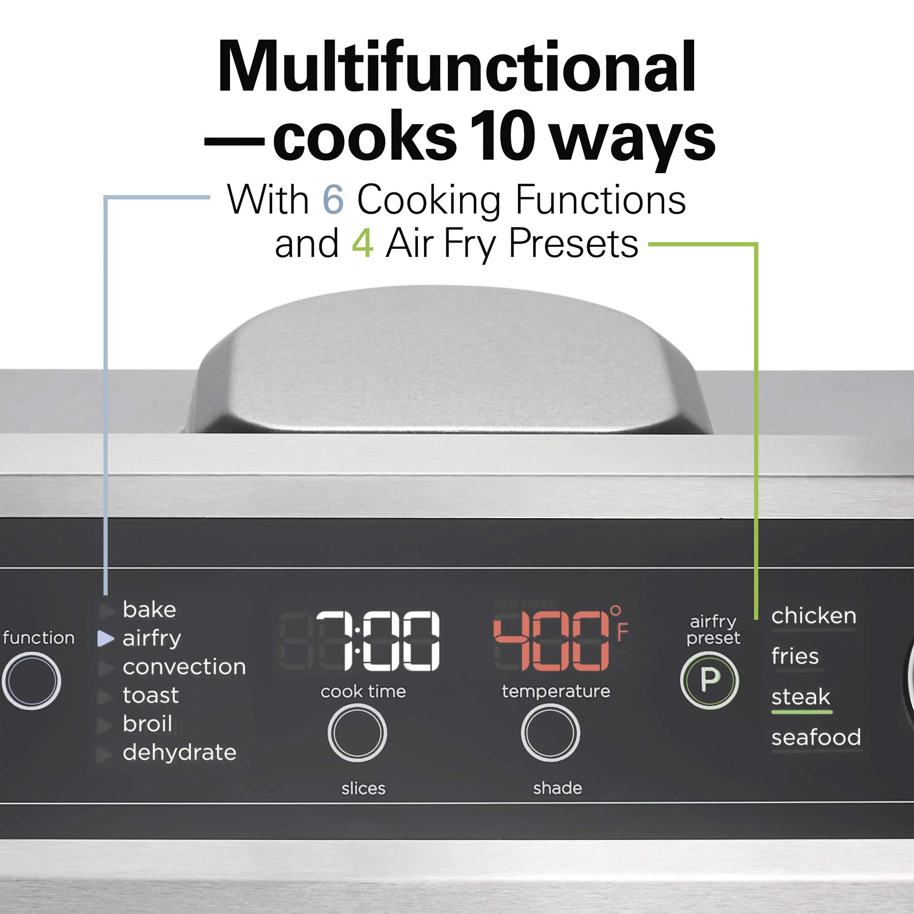 Foto 5 | Horno Tostador de Sobremesa Air Fryer Hamilton Beach 1800w - Venta Internacional