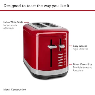 Foto 2 | Tostadora Kitchenaid Automática De 2 Rebanadas Con Ranuras Extra Anchas Kmt2109er - Venta Internacional.