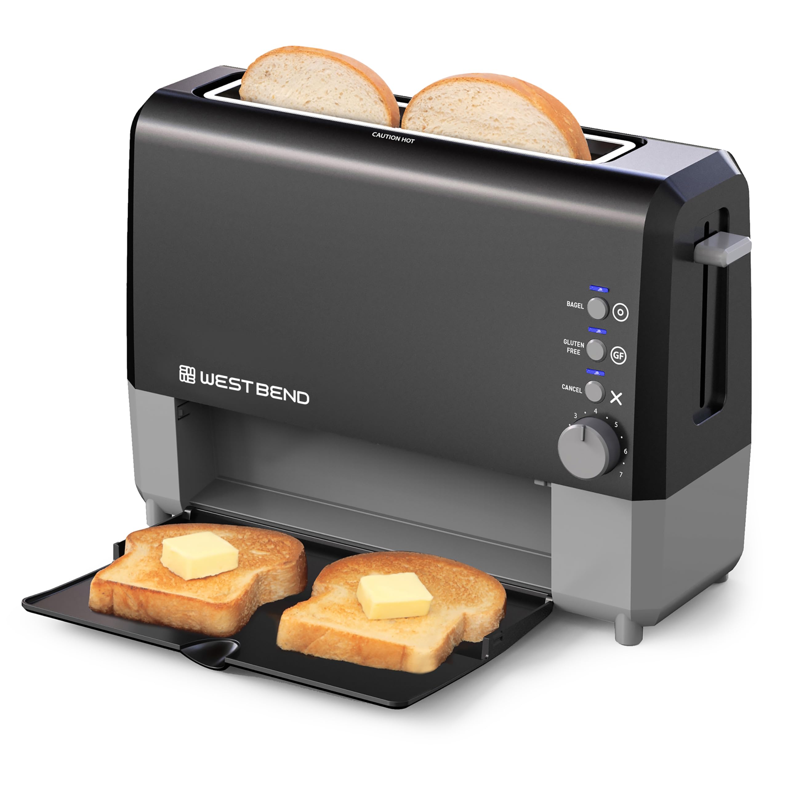 Tostadora West Bend 77224 Quikserve De 2 Rebanadas Con Configuración De Bagels - Venta Internacional