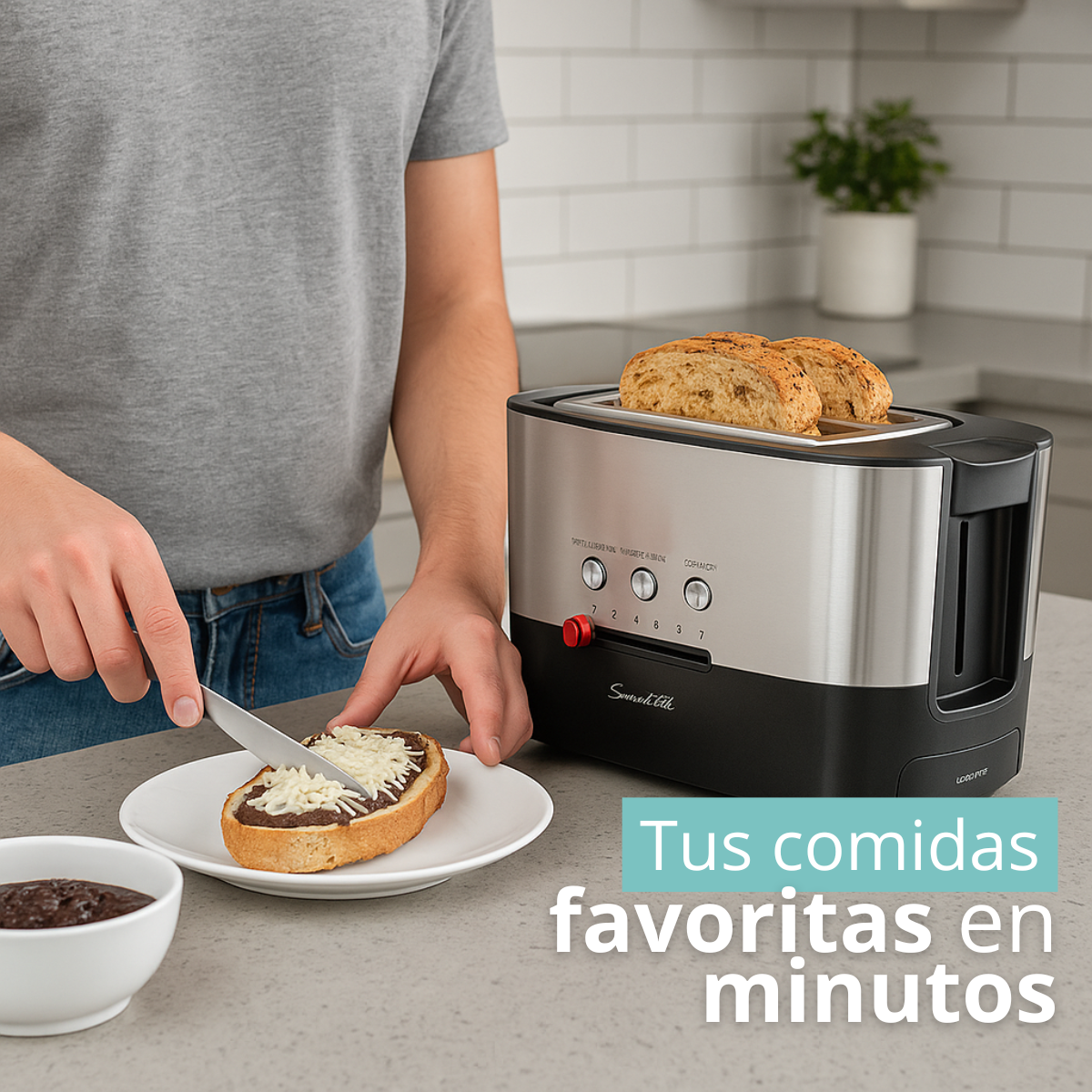 Foto 7 | Tostador 2 Rebanadas 1000w Con Función Descongelar Y Recalentar Acero Inoxidable Smart-Tek Sd2041
